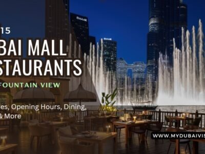 Dubai Mall Restaurants With Fountain View