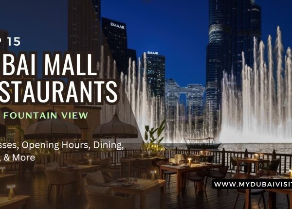 Dubai Mall Restaurants With Fountain View