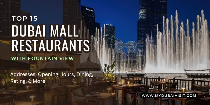 Dubai Mall Restaurants With Fountain View