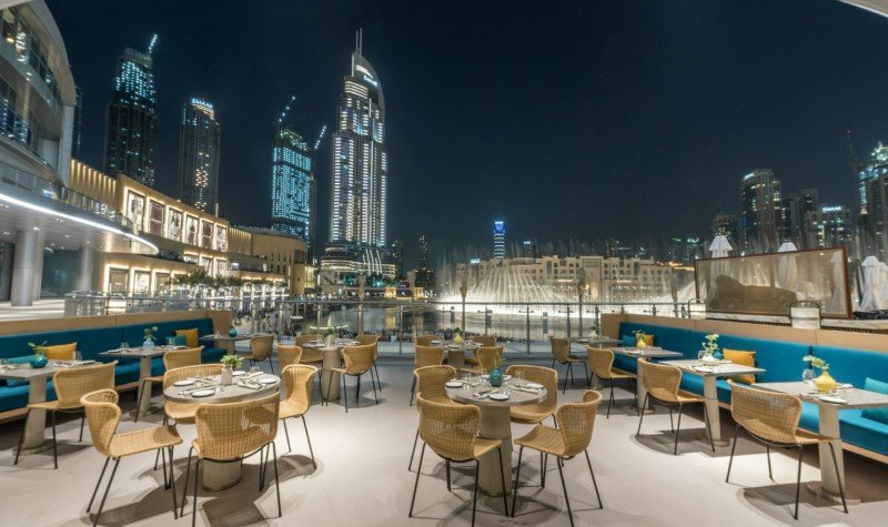 GIA - Dubai Mall Restaurant with Fountain View